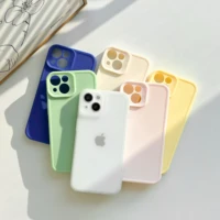 original colour case for iphone 13 12 11 pro xs max xr x 6 7 8 plus luxury matte shockproof camera safe protector iphone cases