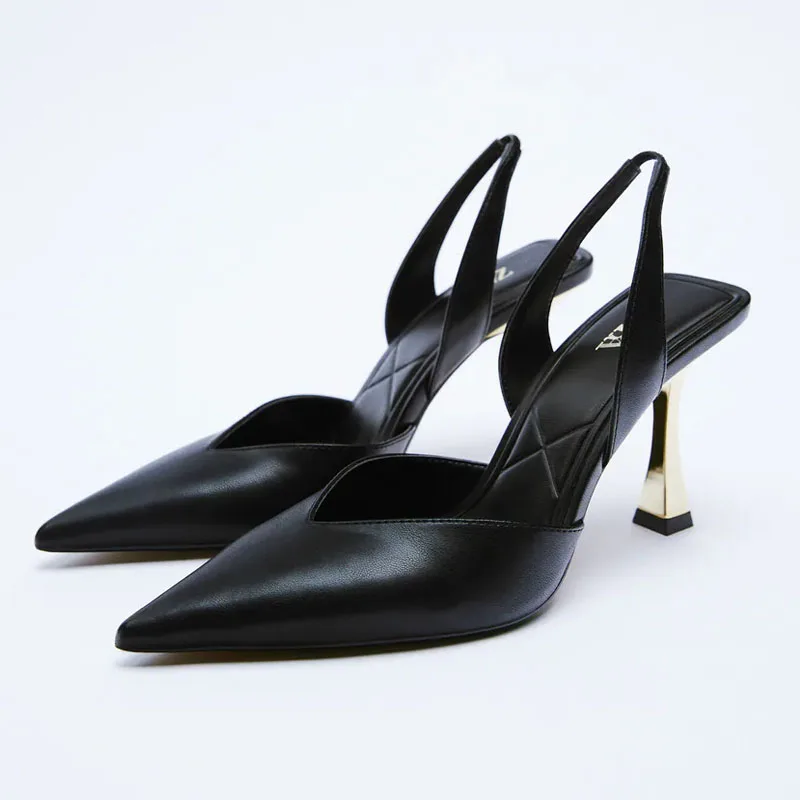 

Women's Shoes 2022 Nude Color Pointed High Heels Female Stiletto Black Women's Single Shoes Lacing High Heeled Shoes