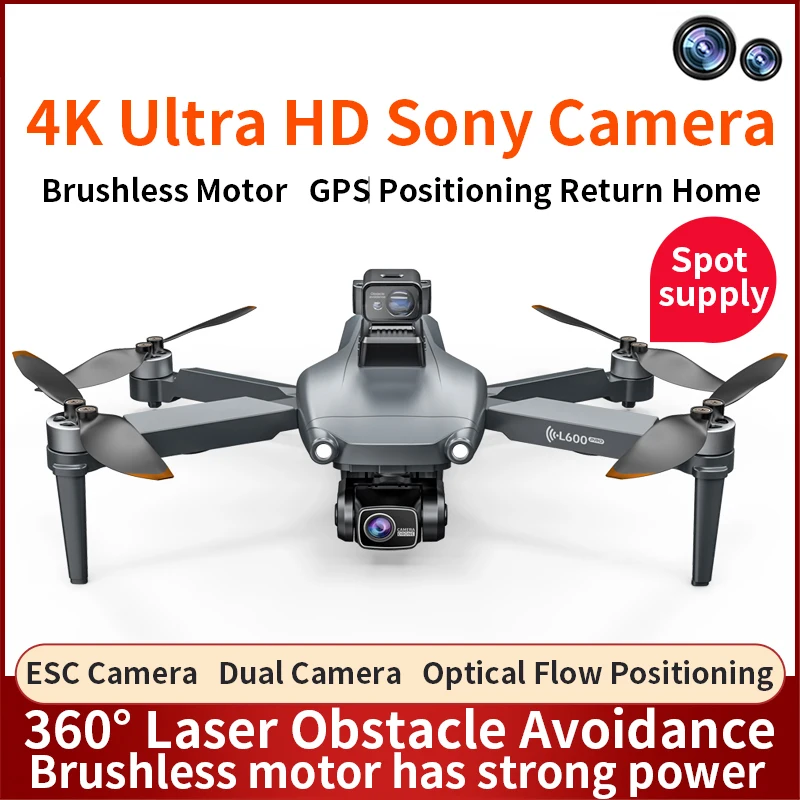 New L600 PRO 4K HD Dual Camera Drone Visual Obstacle Avoidance Brushless Motor GPS 5G WIFI RC Dron Professional FPV Quadcopter images - 6