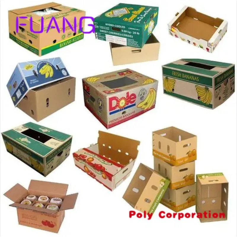 Low Price Custom Logo Cardboard Banana Fruit Packing Box Cartonpacking box for small business