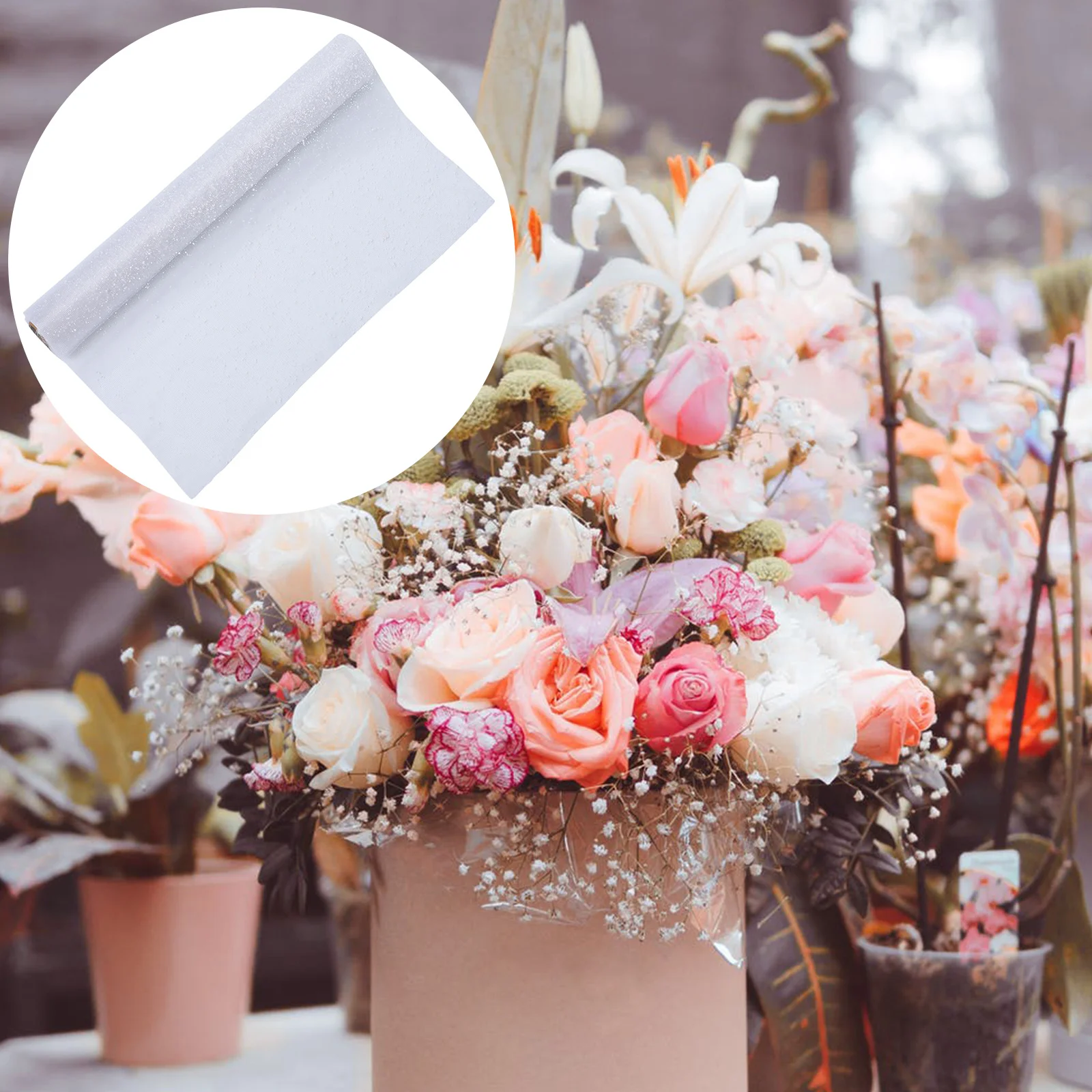 Лента Snow Point Пряжа Букет Упаковочный материал Ткань Марля Подарочные