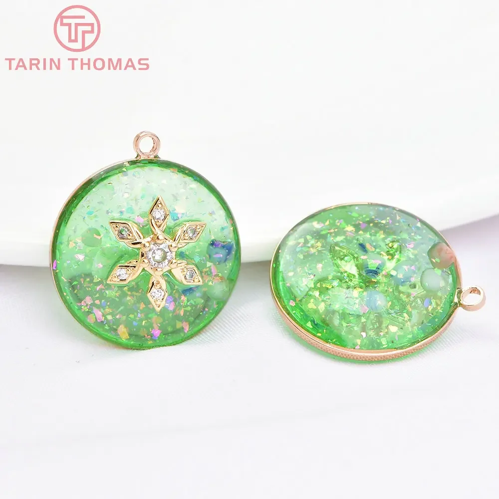 Латунная фурнитура для изготовления ювелирных изделий сделай сам 6 шт. 24 к