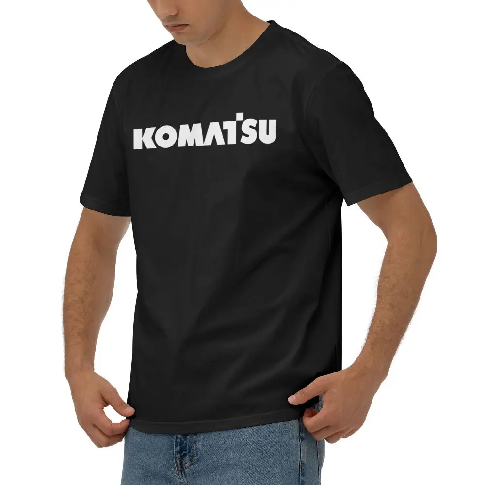 НОВАЯ модная футболка Komatsu хлопковая мужская с принтом мужские топы забавная