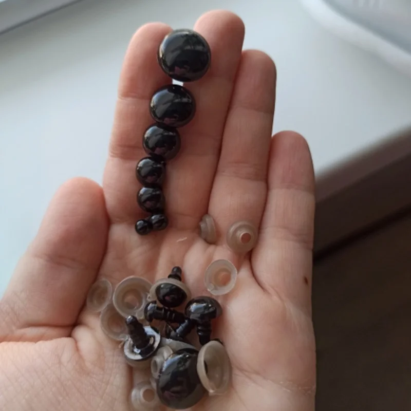 100 шт. 5-16 мм Глазные яблоки для кукол аксессуары черные пластиковые плюшевые