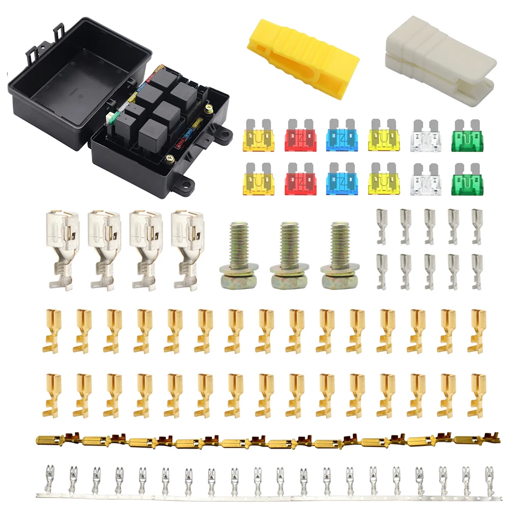 

21 Ways Fuse Box Kit Fog Light Headlight Power Distribution Fuses Block Holder Automotive Repair Accessories Replacing Parts