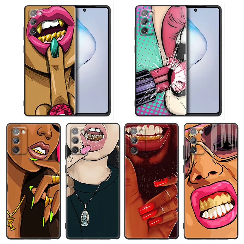 

Art for African Girls Phone Case for Samsung A7 A52 A53 A71 A72 A73 A91 M22 M30s M31s M33 M62 M52 F23 F41 F42 5G 4G TPU Case