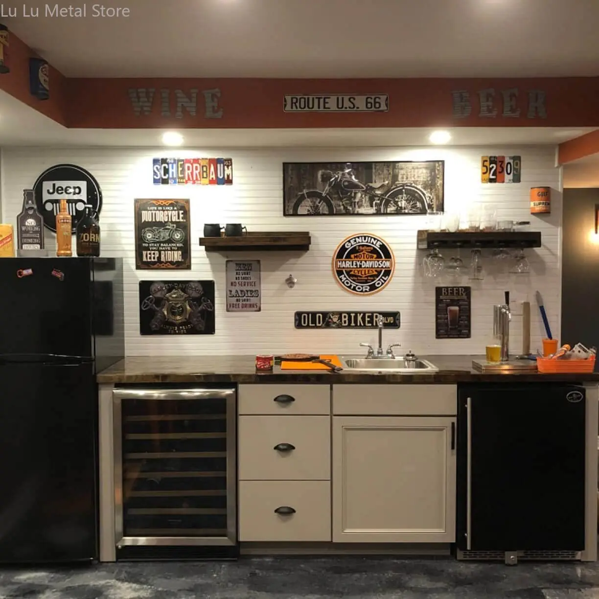 Жестяная Табличка Harleys Davidson художественный плакат для настенной живописи