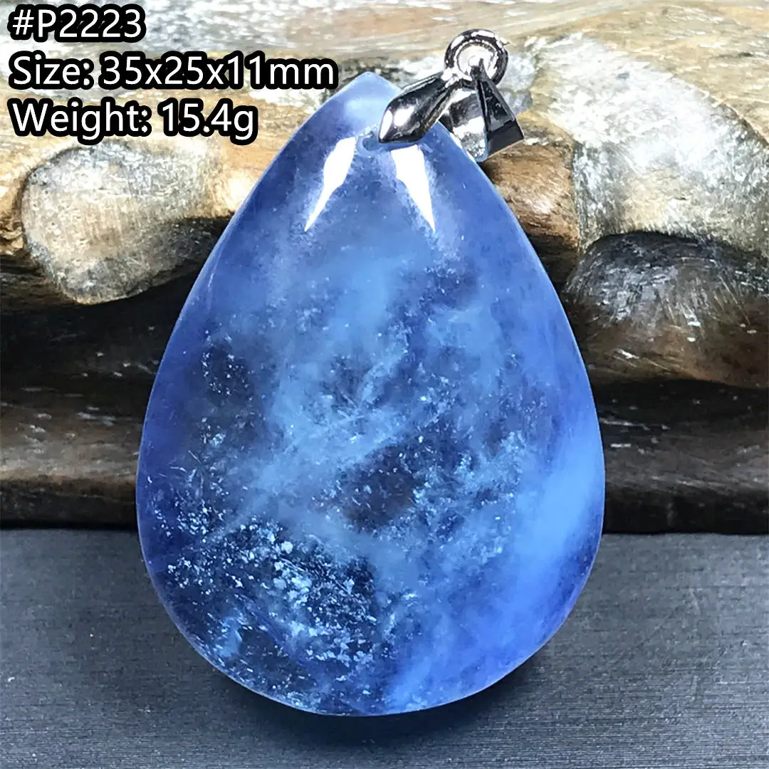 

Natural Aquamarine Stone Pendant Jewelry For Women Lady Men Ocean Blue Healing Luck Crystal Beads Silver Rare Gemstone AAAAAA
