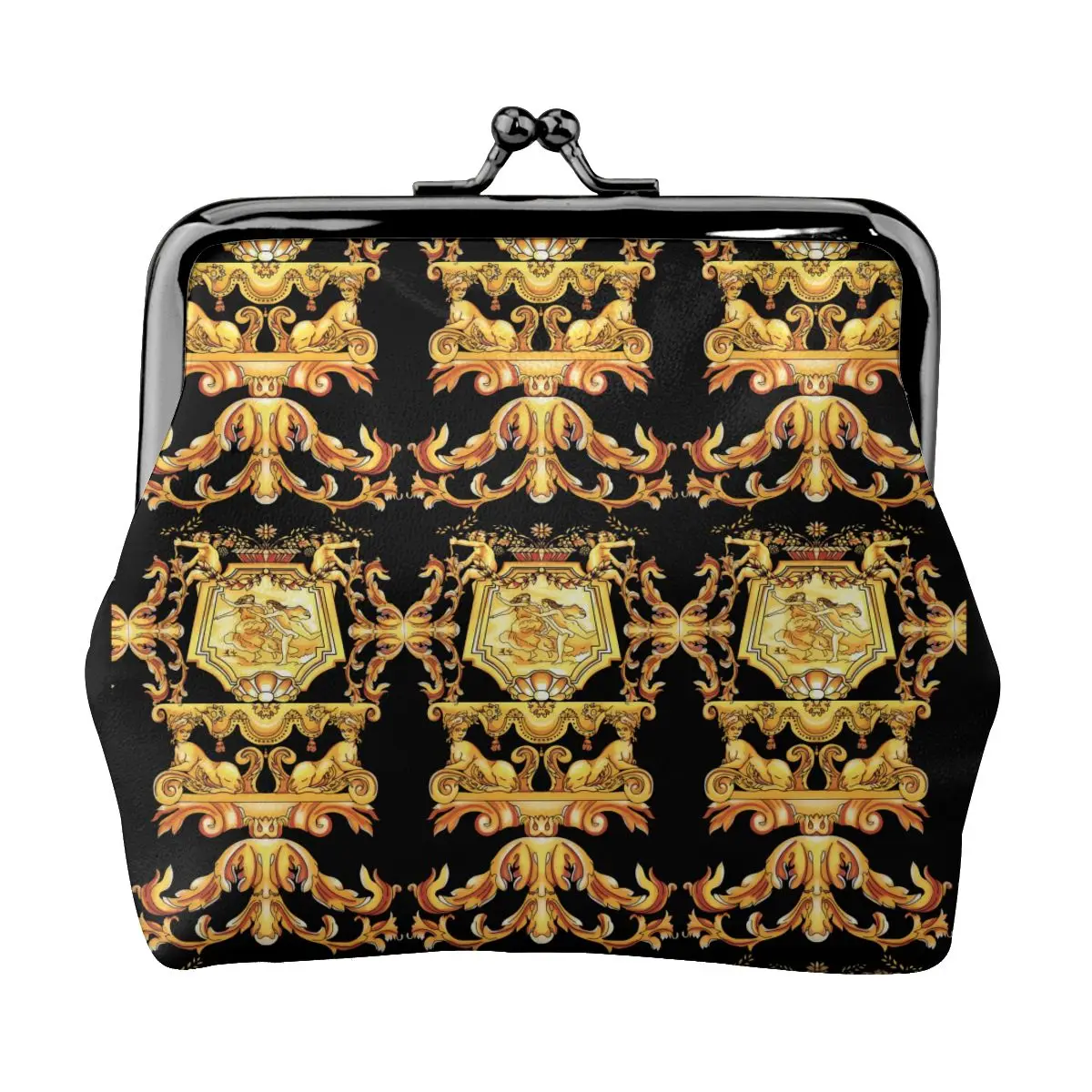 

Coin Purse Golden Baroque Women Mini Pouch Female Pouch Key Card Holder Wallet