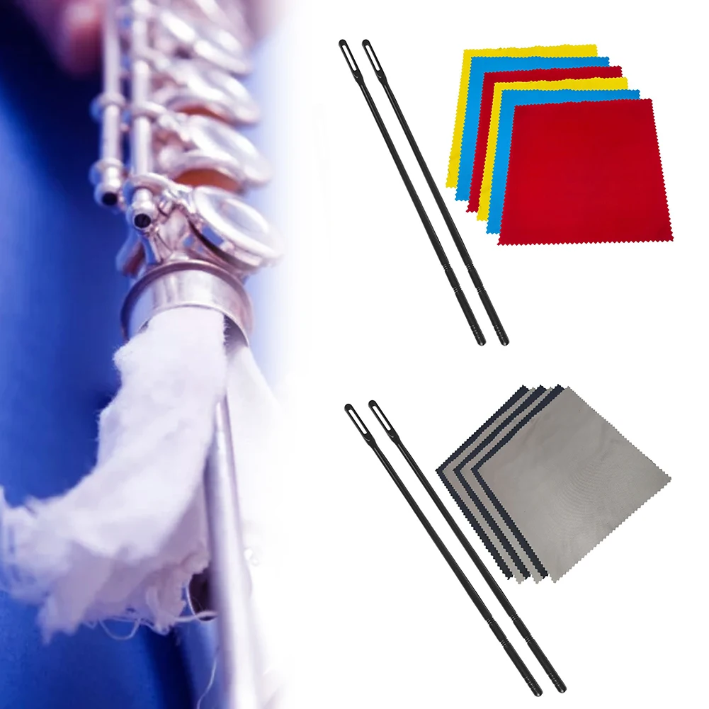 14-дюймовый комплект стержней для чистки флейты 2 шт. пластиковые чистящие тампоны