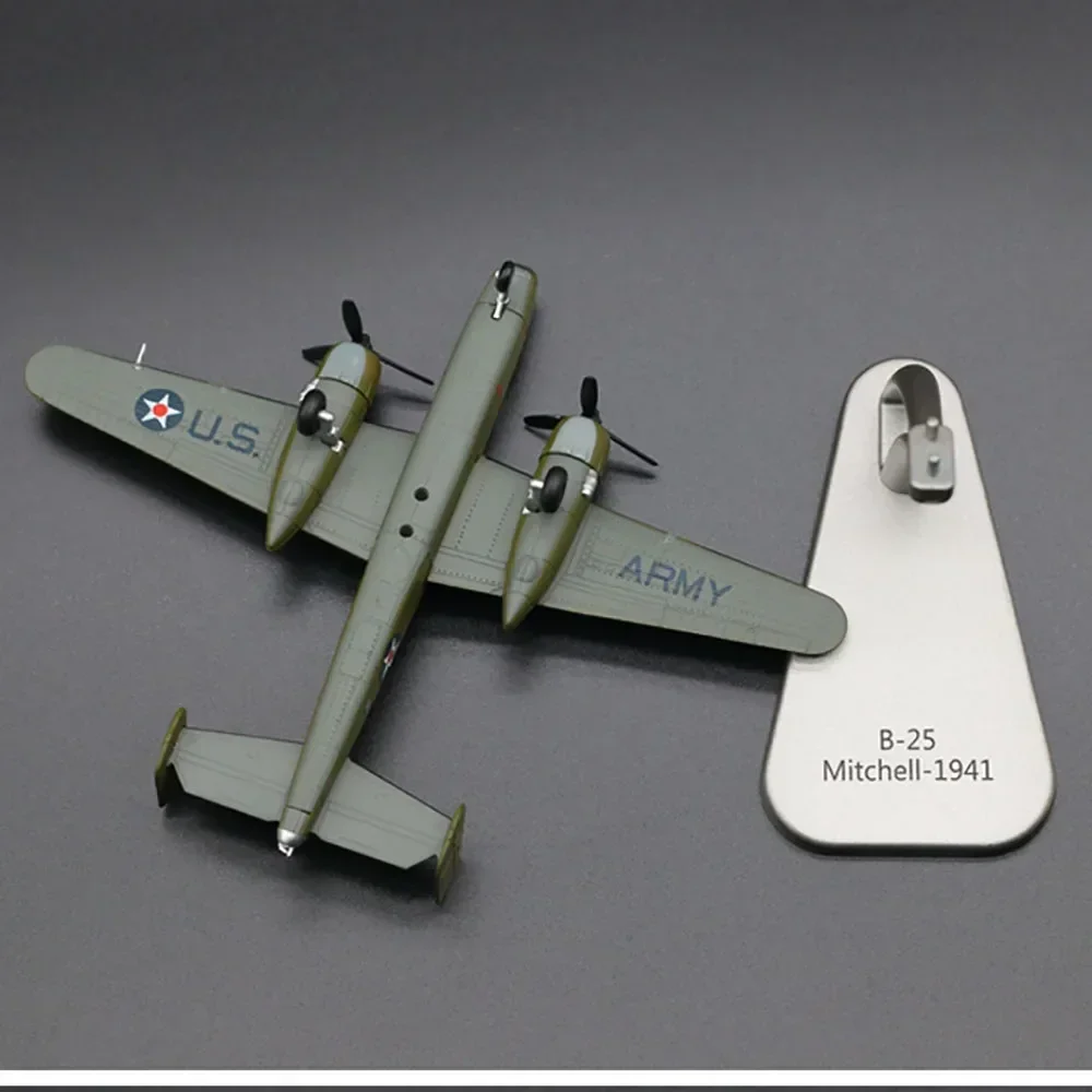 Новинка 2024 Литая под давлением масштаб 1/144 B25 Митчелл бомбардировщик модель из