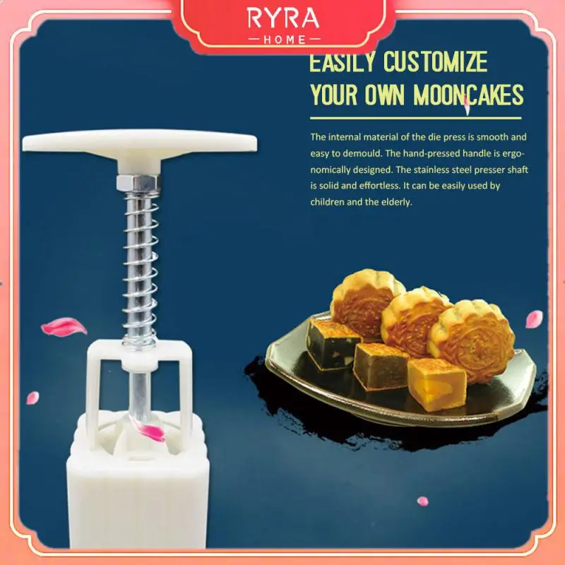 

Baking & Pastry Tools Moon Cake Mold Pastry Flower Mooncake Moon Mold Stamps Cake Round Mould DIY Decor Moonckae Mold