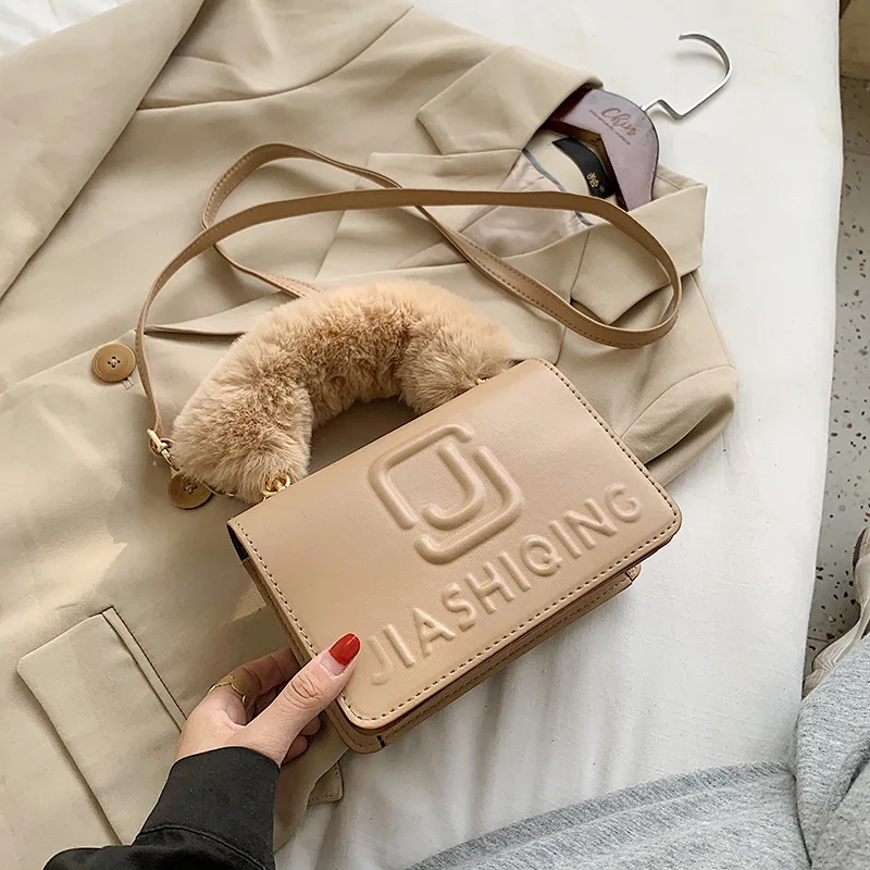 

Totes Bags Women Plush Handbags Women PU Shoulder Messenger Bag Female 2022 Fashion Daily Totes Lady Elegant Handbags