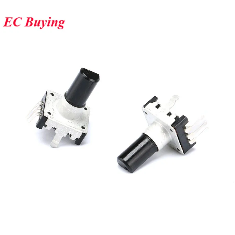 5 шт./лот поворотный кодировщик на 360 градусов, кодировщик звука EC12 RE12, 5-контактный 24-позиционный кодировщик с кнопочным переключателем, Длина ручки 15 мм