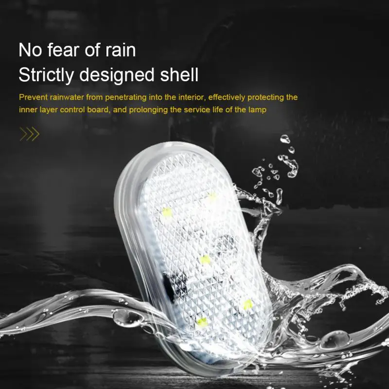 

1-Led Car Door Light Car Interior USB Rechargeable Wireless Magnetic Switch Night Lamp LED Car Door Signal Welcome Lighting