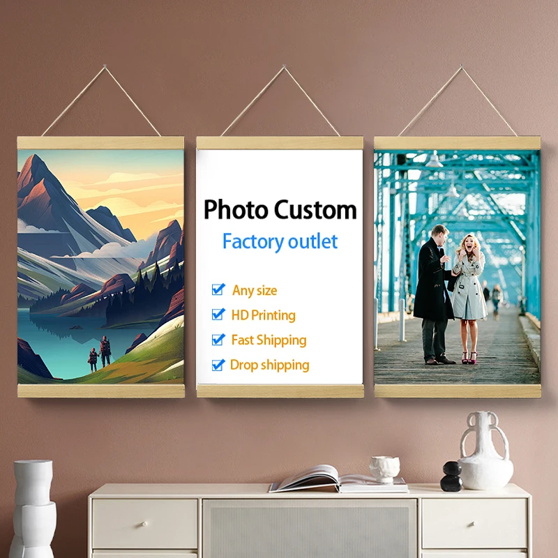 

Магнитная рамка, картина на заказ, холст, HD печать, индивидуальная картина, персонализированный настенный художественный постер, фотографи...