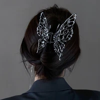 korean metal liquid butterfly hair clip for women back head grab clip hairpin geometric headband hair accessories wholesale