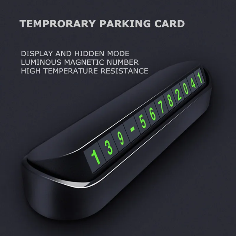 

Карточка с номером телефона для автомобиля, карточка для временной парковки, номерной номер телефона, остановка парковки 13x2,5 см, автомобиль...