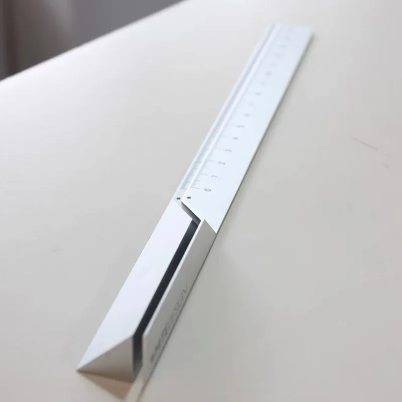 

Aluminum alloy ruler metal high-end creative office stationery business desktop small ornaments gifts