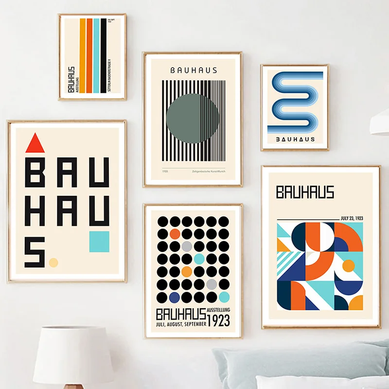 Плакат в стиле Баухаус на холсте