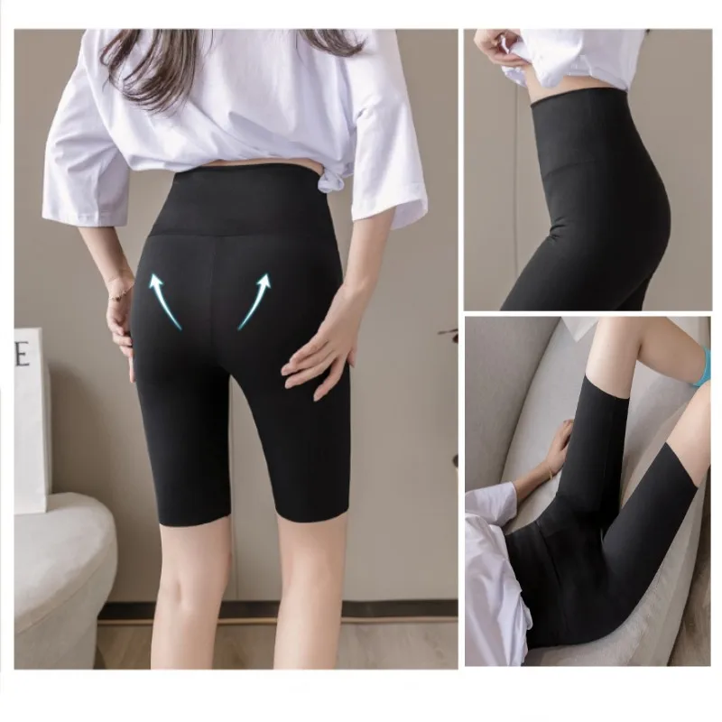 

Yoga 5/4 Shorts For Women In Summer Slim Fit Tight Fit Elastic Exercise Yoga Leggings For Women Wearing Fitness cycling Pants