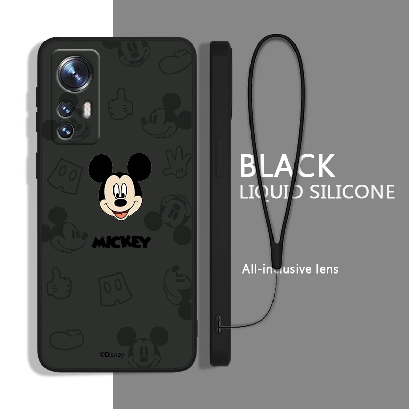 

Mickey Mouse Cute Art Phone Case For Xiaomi Redmi K50G K40S 11 10C 10X 9T 9AT 9A 9C 8A 7 6A 5A A1 Liquid Rope Cover