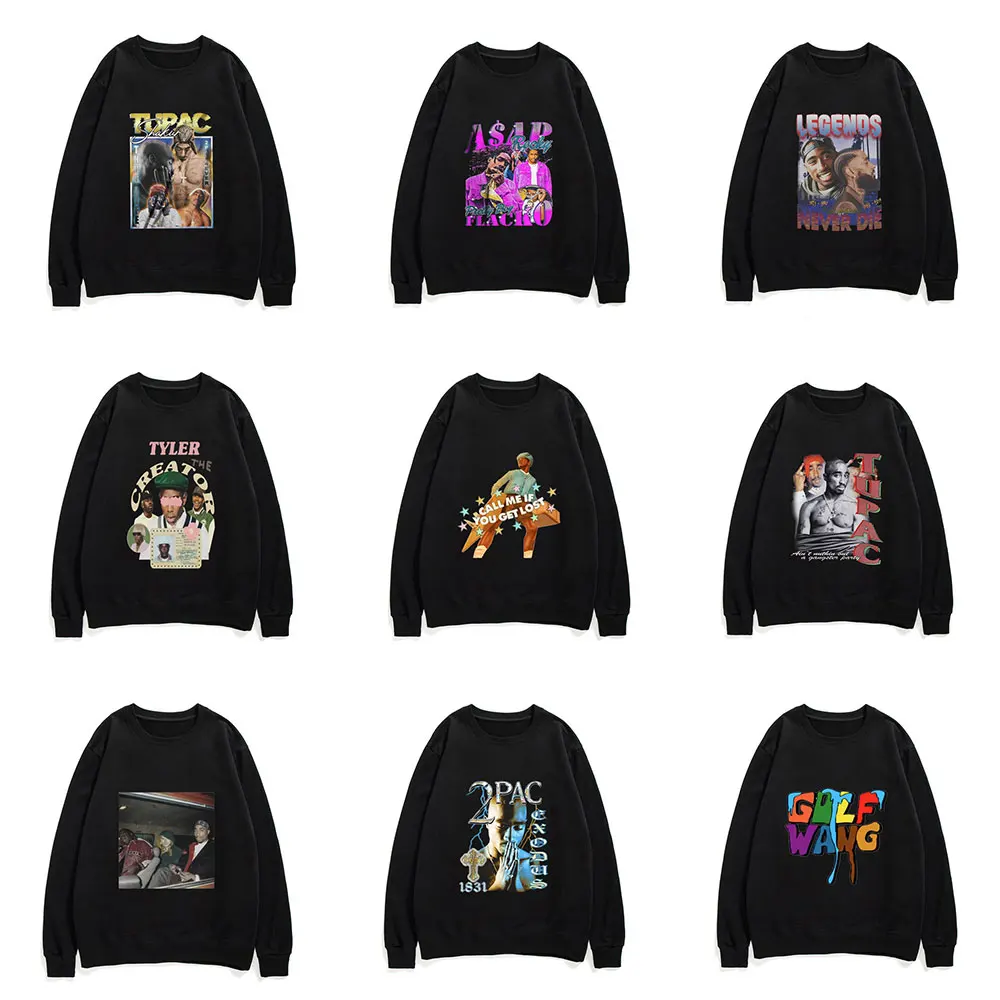 

Eminem LiL Peep Xxxtentacion Tupac 2pac Travis Scott Sweatshirt Kanye West JuiceWrld Jay-z Biggie Smalls Asap Rocky Sweatshirts