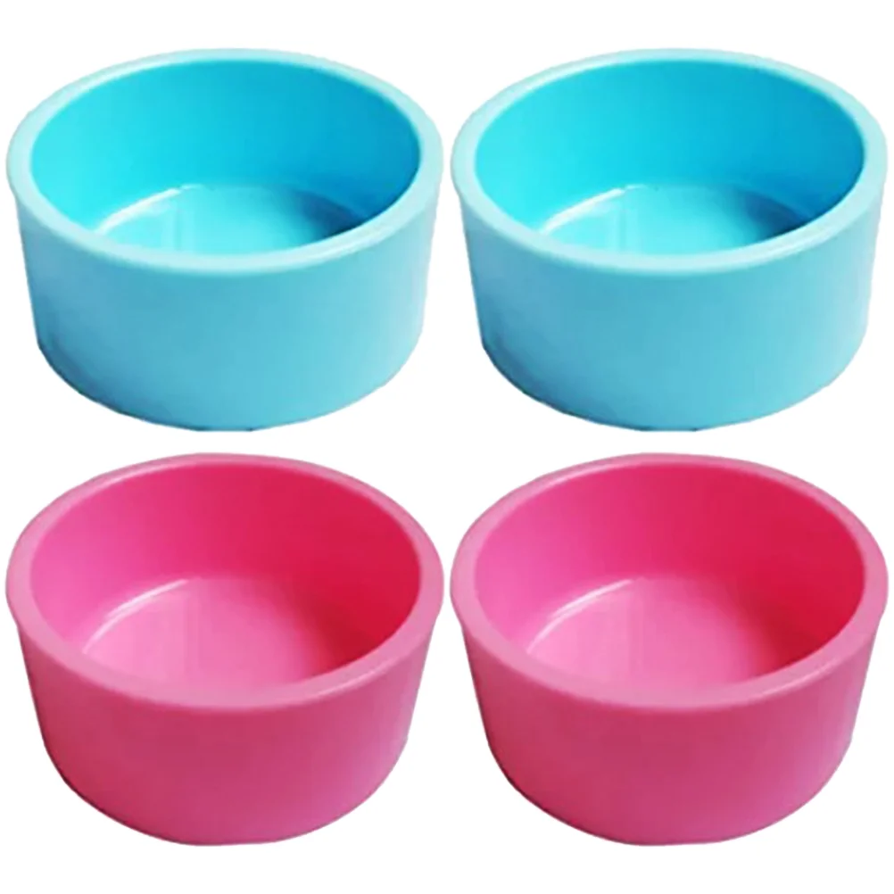 

4Pcs Cage Hamster Bowls Round Chinchilla Bowls Household Hamster Water Bowls
