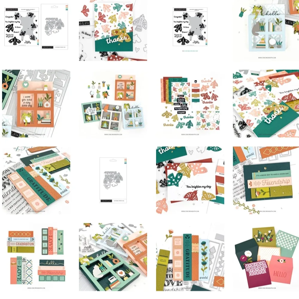 2024 Cottage Charm Stencil Pack Металлические штампы и для людей DIY be Riotous с альбомом Различные