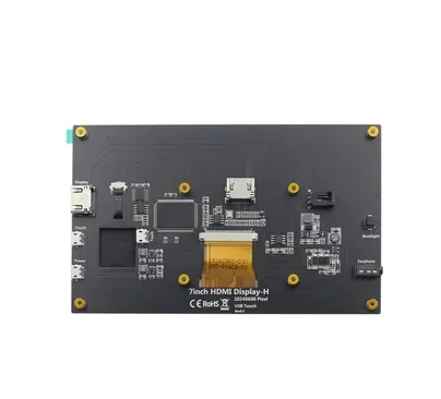 Фото Сенсорный IPS-экран RoRuSLCD 7 дюймов с полным углом обзора для Raspberry Pi, HD HDMI-дисплей, емкостный монитор с 5-точечным сенсорным управлением №5