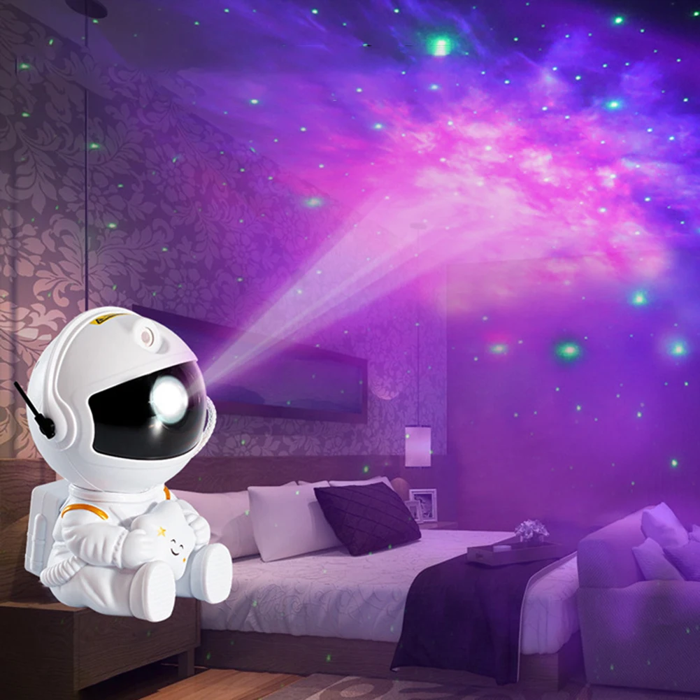 

Astronaut Galaxy Stars Projector Night Lights LED Spaceman Starry Sky Nightlight Creative Table Lamps Home Decor