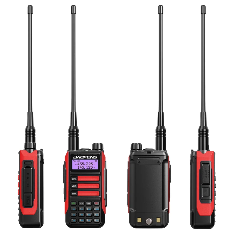BAOFENG UV-16 PLUS Powerful Walkie Talkie Waterproof Handheld Transceiver TYPE-C uv16 plus V2 CB Ham Radio VHF UHF Two Way Radio