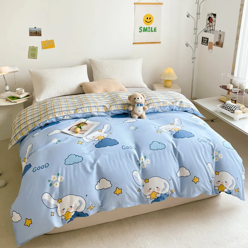 

Small Fresh Printed Cotton Skin Friendly Duvet Cover 220x240 High-quality Comfortable Quilt Cover Down Quilt Cover Breathable