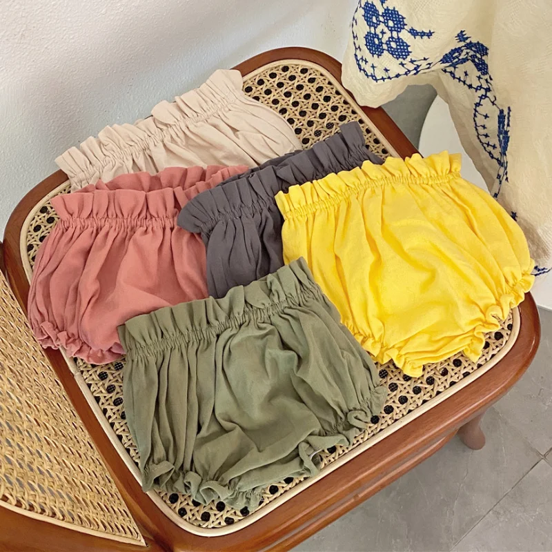 

Детские хлопковые шорты HoneyCherry, разноцветные шорты, мягкие шорты для маленьких девочек, штаны с рисунком тыквы