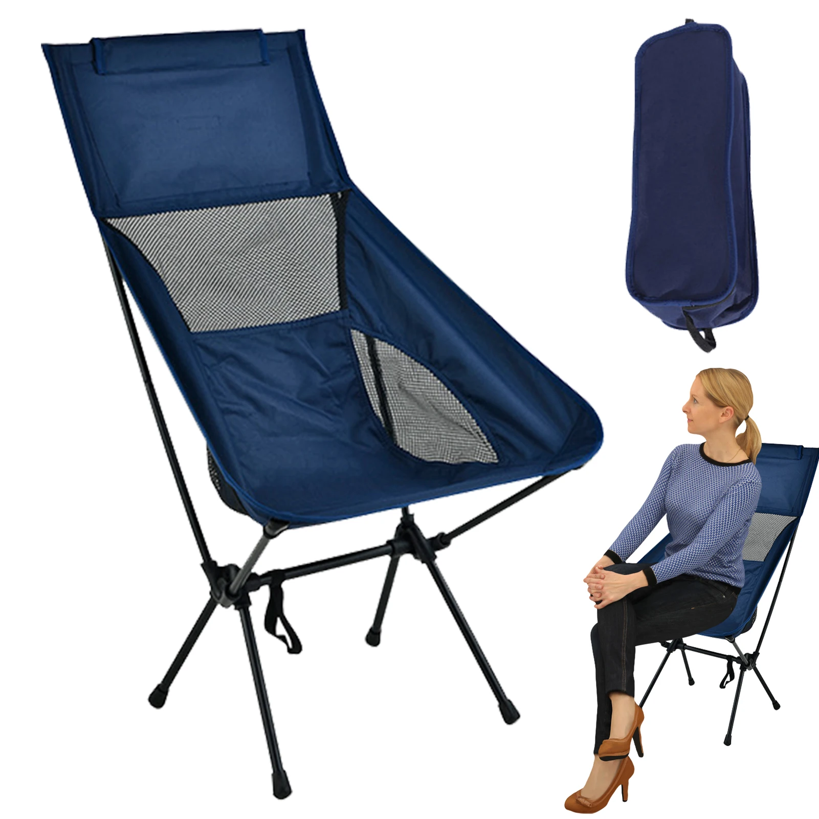 

Camping Chair High Back Lawn Chair Folding Chair High Back Camp Chair Beach Chair Heavy Duty High Back Outdoor Oversized Chair