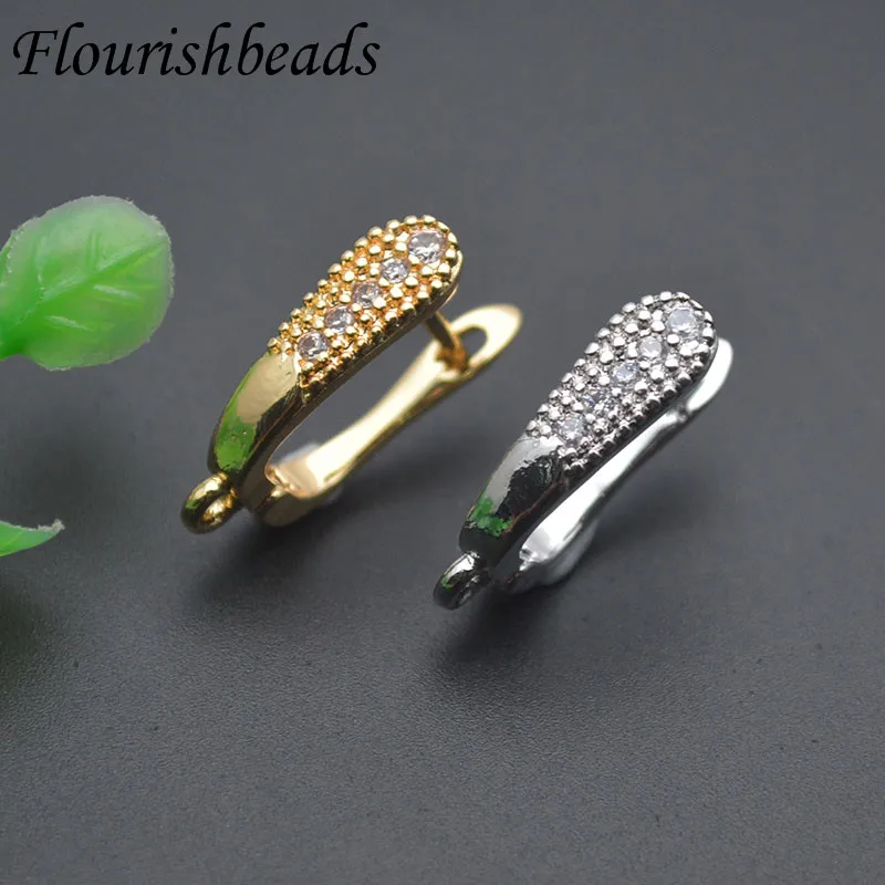 Новый дизайн проложенные CZ бусины 18k золотые серьги крючки Schwenzy ювелирные