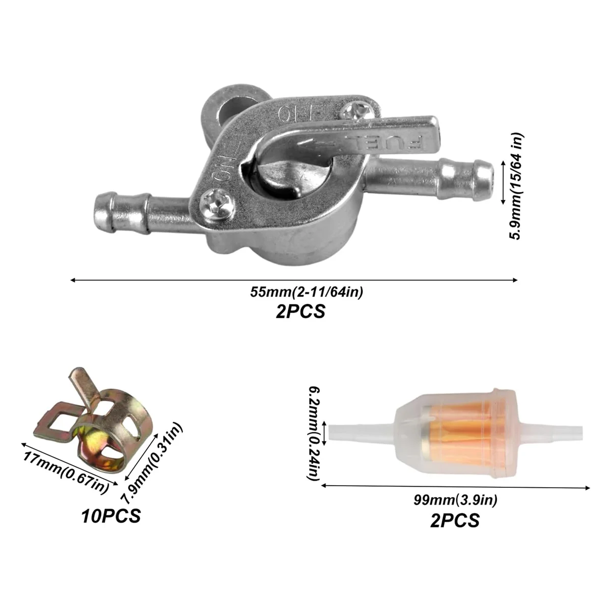 Комплект шлангов топливопровода для небольших двигателей скутеров квадроциклов