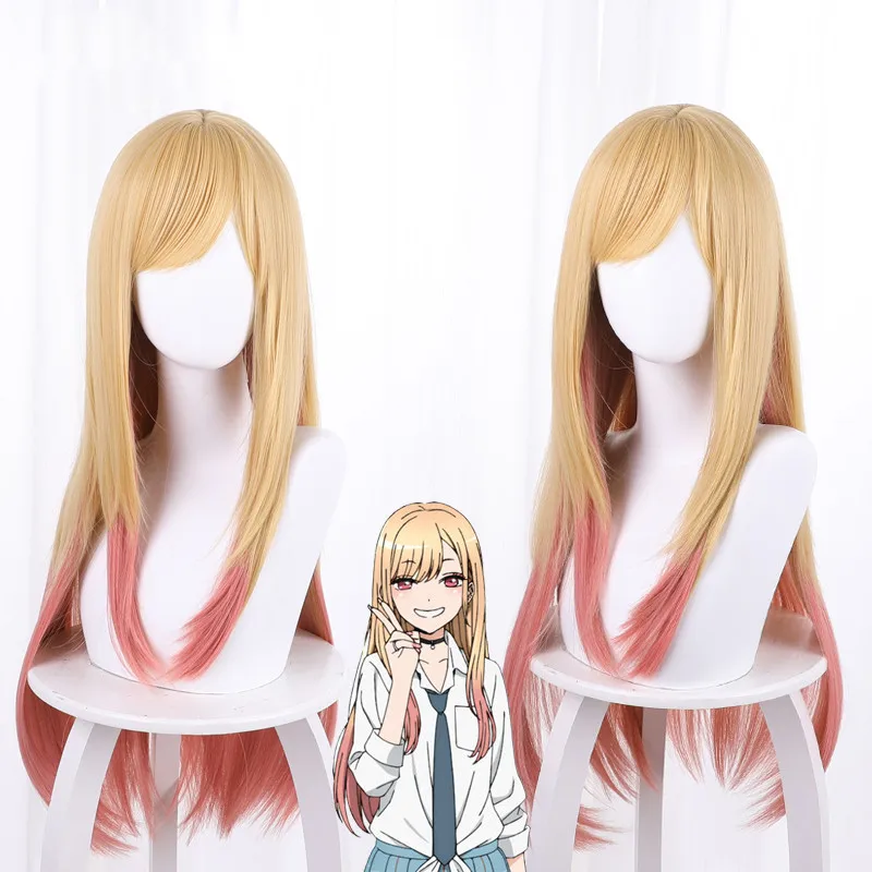 

Anime My Dress-Up Darling Marin Kitagawa Cosplay Wig Yellow Gradient Long Straight Hair Kawaii Cute Halloween Carnival Cos Party