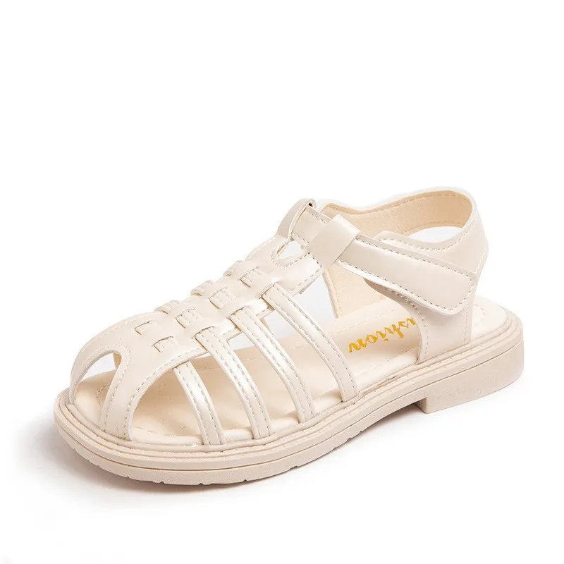 

Children Girls Sandals Classic Kid Breathable Non-Slip Beach Shoes Soft Leather Cute Comfortable Fashion Casual Summer New 21-36