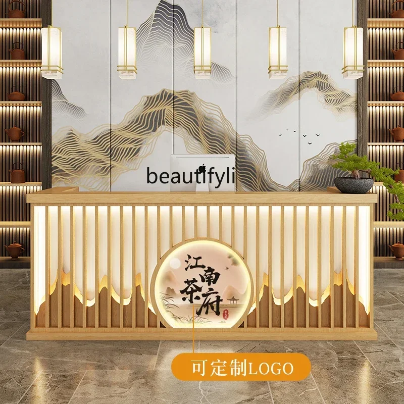 yh Барная стойка Кассир Массив дерева Магазин одежды Стойка регистрации Салон