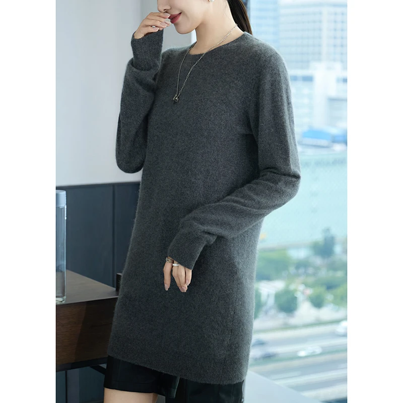 DjzDsm женский топ из 100% мериносовой шерсти пуловер с круглым вырезом свитер