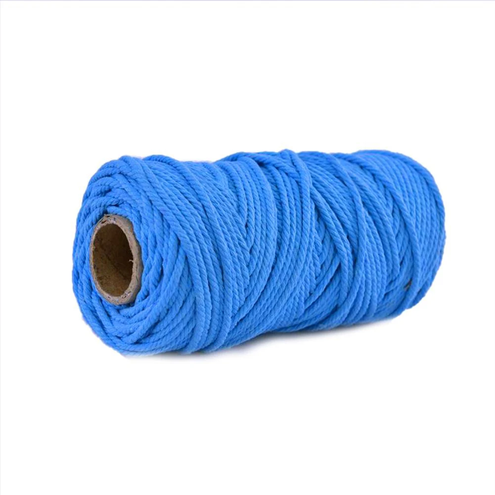 

3MM 100M Macrame Cotton Cord Natural Cotton Rope Twisted Soft Cotton Cord String DIY Wall Hanging Plant Hangers Craft Knitting