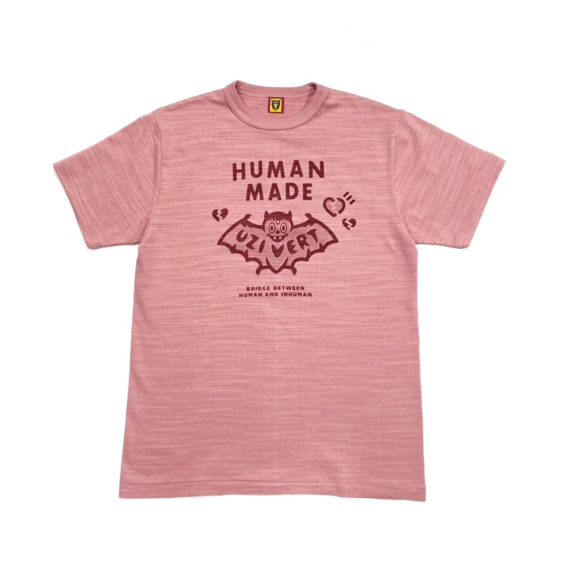 

Pink Diamond Bat Human Made T Shirt Men Women T-shirt Casual Hip-Hop Top Tees