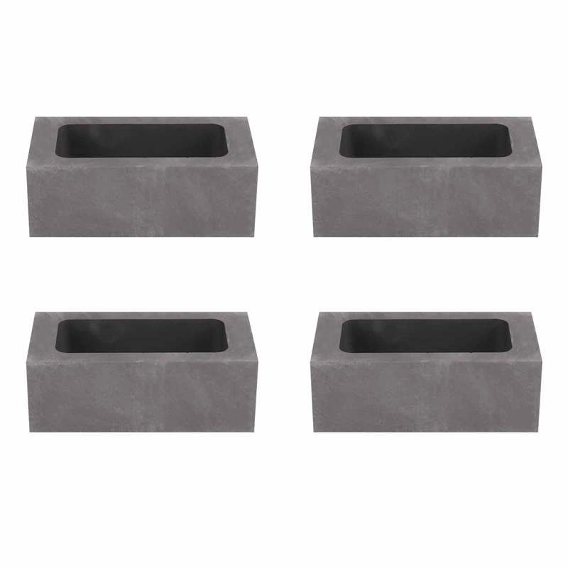 

4X 23.5OZ Graphite Casting Ingot Bar Mold For Gold Silver Copper Melting Refining