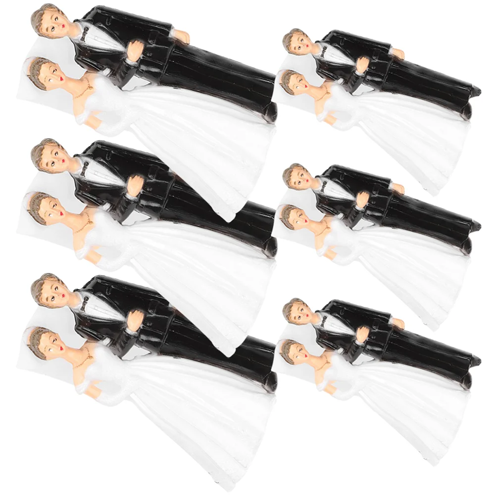 

Bride Groom Mini Figurine Wedding Cake Toppers Resin Couple Statue Wedding Props Valentines Day Wedding Engagement