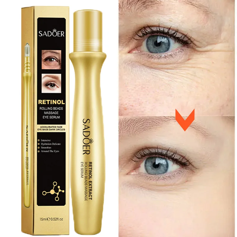 Retinol Eye Cream Anti Wrinkle Massage Moisturizing Anti-Age Remove Eye Bags Puffiness Firming Dark Circles Fine Lines Care