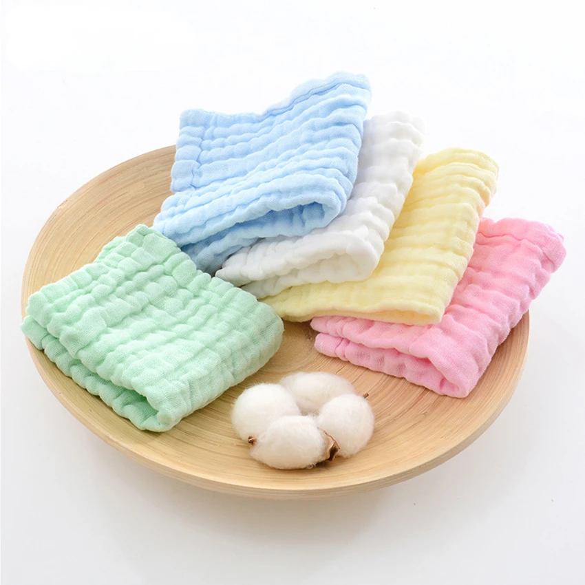 

Baby Towel Facecloth Bath Wash Face Towels Handkerchief Cotton Burp Cloth Soft Absorbent Gauze Kindergarten Washcloth Baby Stuff