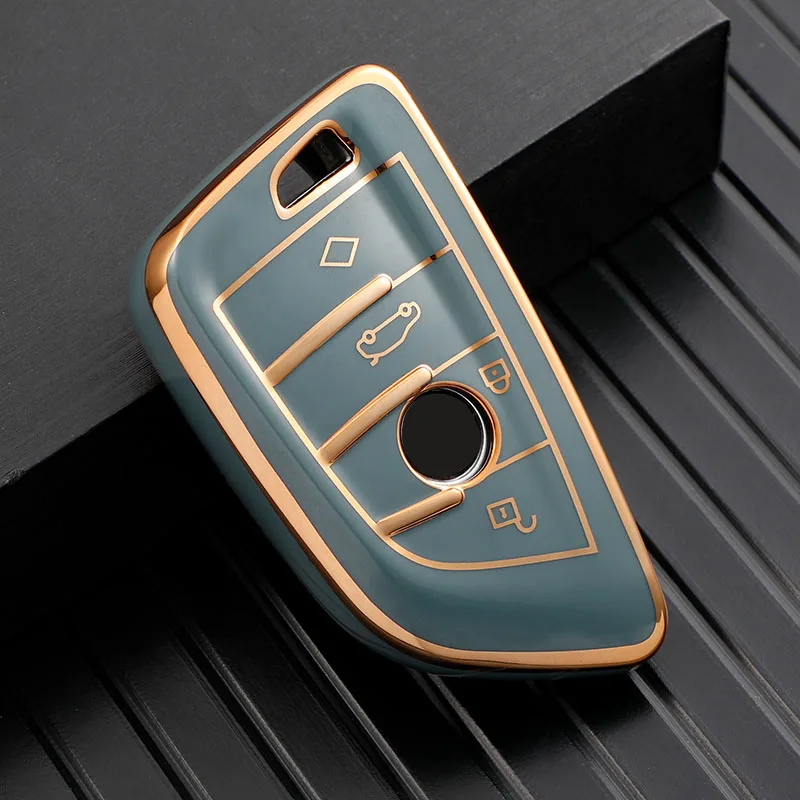 

TPU Car Key Case Cover Shell Holder Keychain Protector For BMW X1 X3 X5 X6 X7 1 3 5 6 7 Series G20 G30 G11 F15 F16 G01 G02 F48