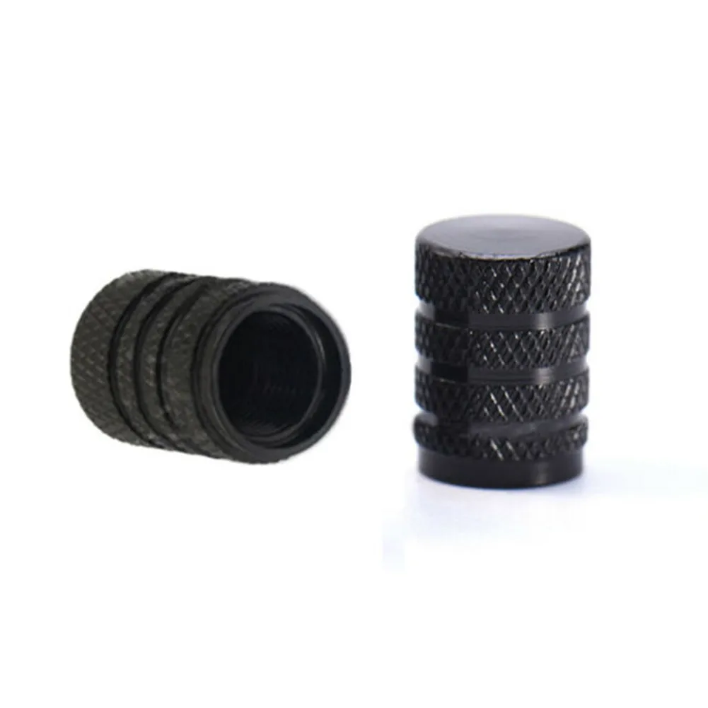 

Stems Valve Cap Tire Truck Wheel Tyre 1.6*1cm Accessories Aluminium Black