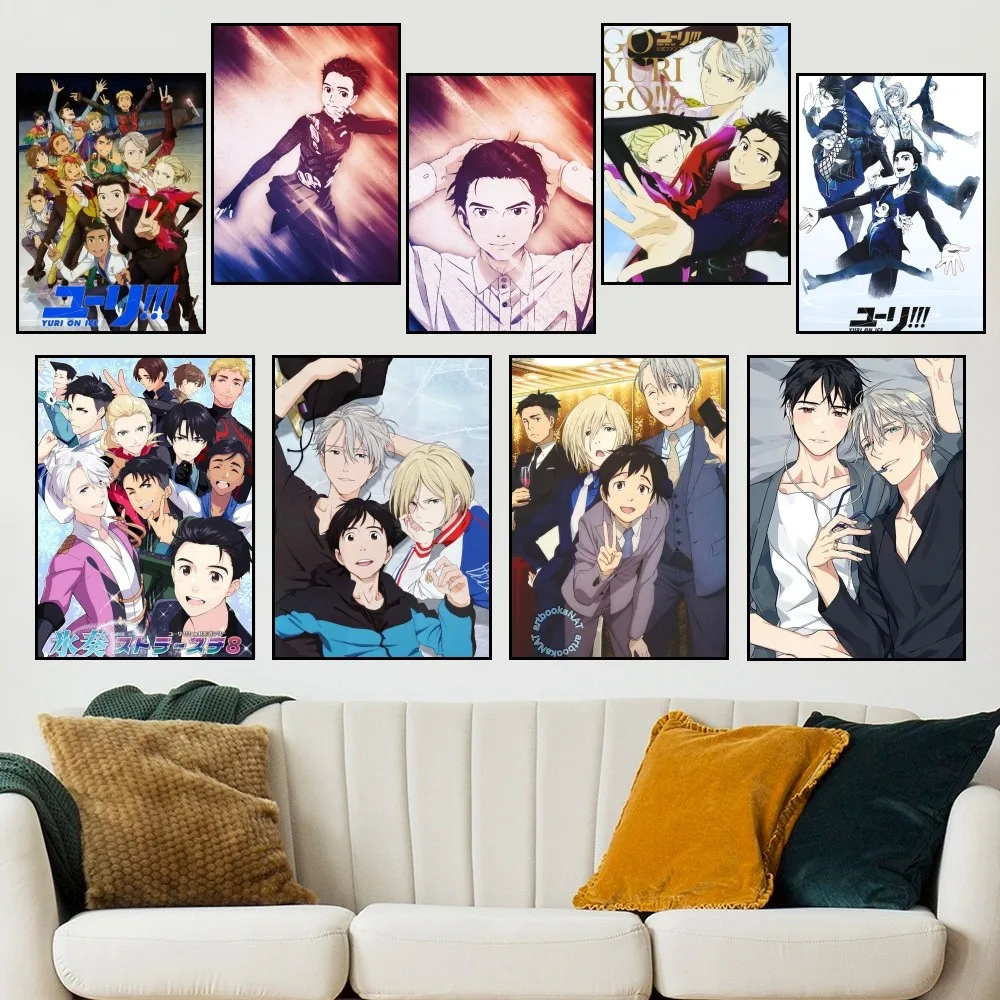 

Аниме-постер Yuri on Ice, Настенная картина, украшение для спальни, гостиной, офиса, дома